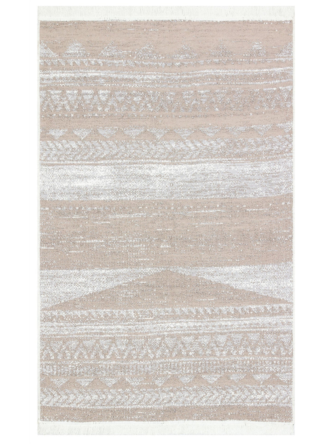Maya %100 Naturel Pamuk Yıkanabilir Çift Taraflı Oturma Odası Mutfak Koridor Modern Kilim 06 NATURAL - Carpetdocia