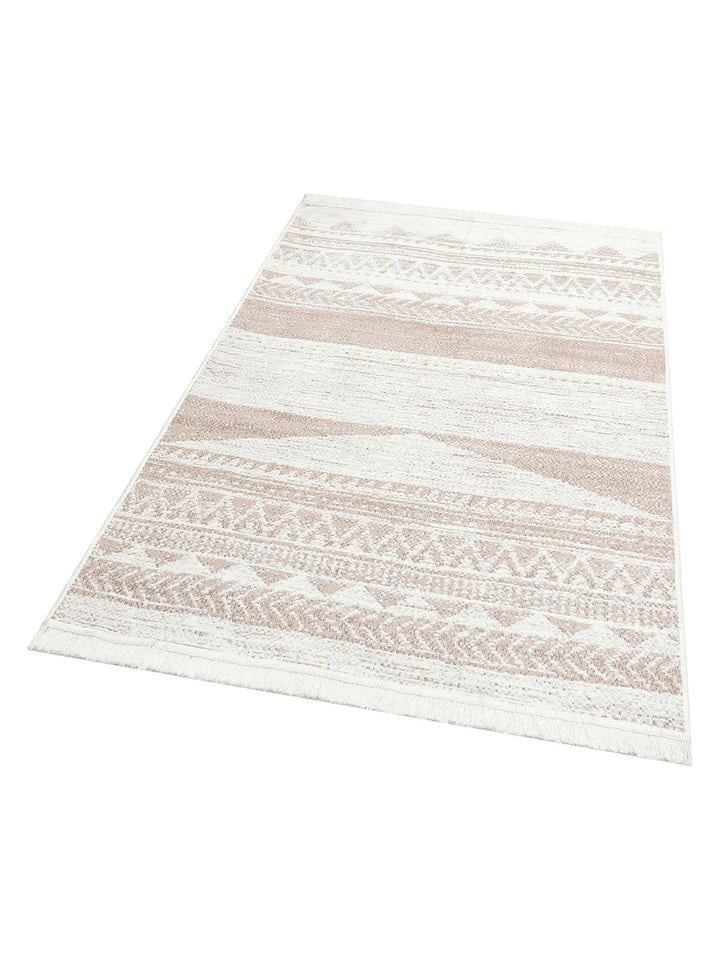 Maya %100 Naturel Pamuk Yıkanabilir Çift Taraflı Oturma Odası Mutfak Koridor Modern Kilim 06 NATURAL - Carpetdocia