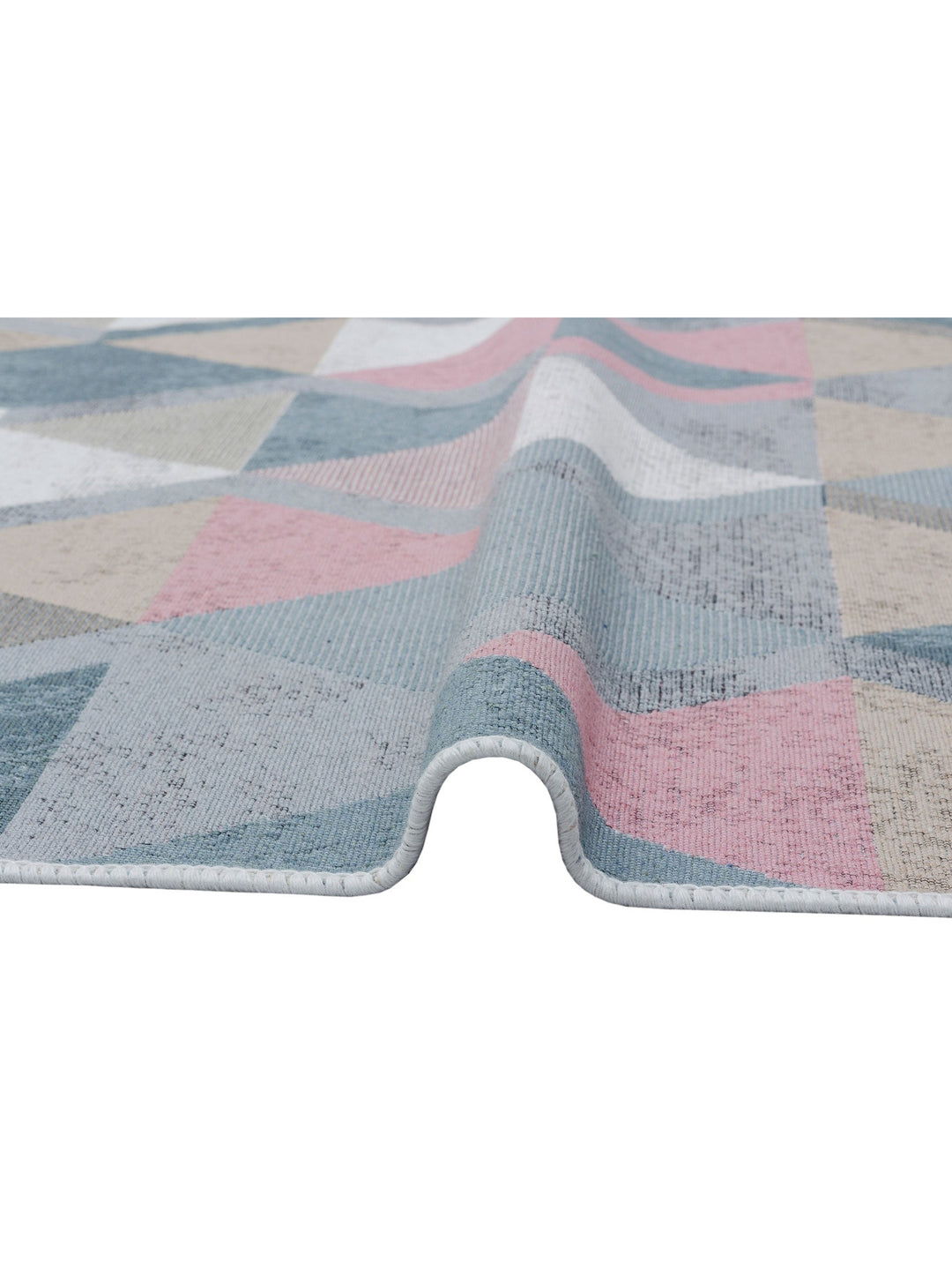 Maya %100 Naturel Pamuk Yıkanabilir Çift Taraflı Oturma Odası Mutfak Koridor Modern Kilim 10BLUPNK - Carpetdocia