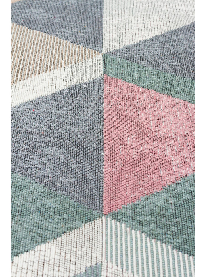 Maya %100 Naturel Pamuk Yıkanabilir Çift Taraflı Oturma Odası Mutfak Koridor Modern Kilim 10BLUPNK - Carpetdocia