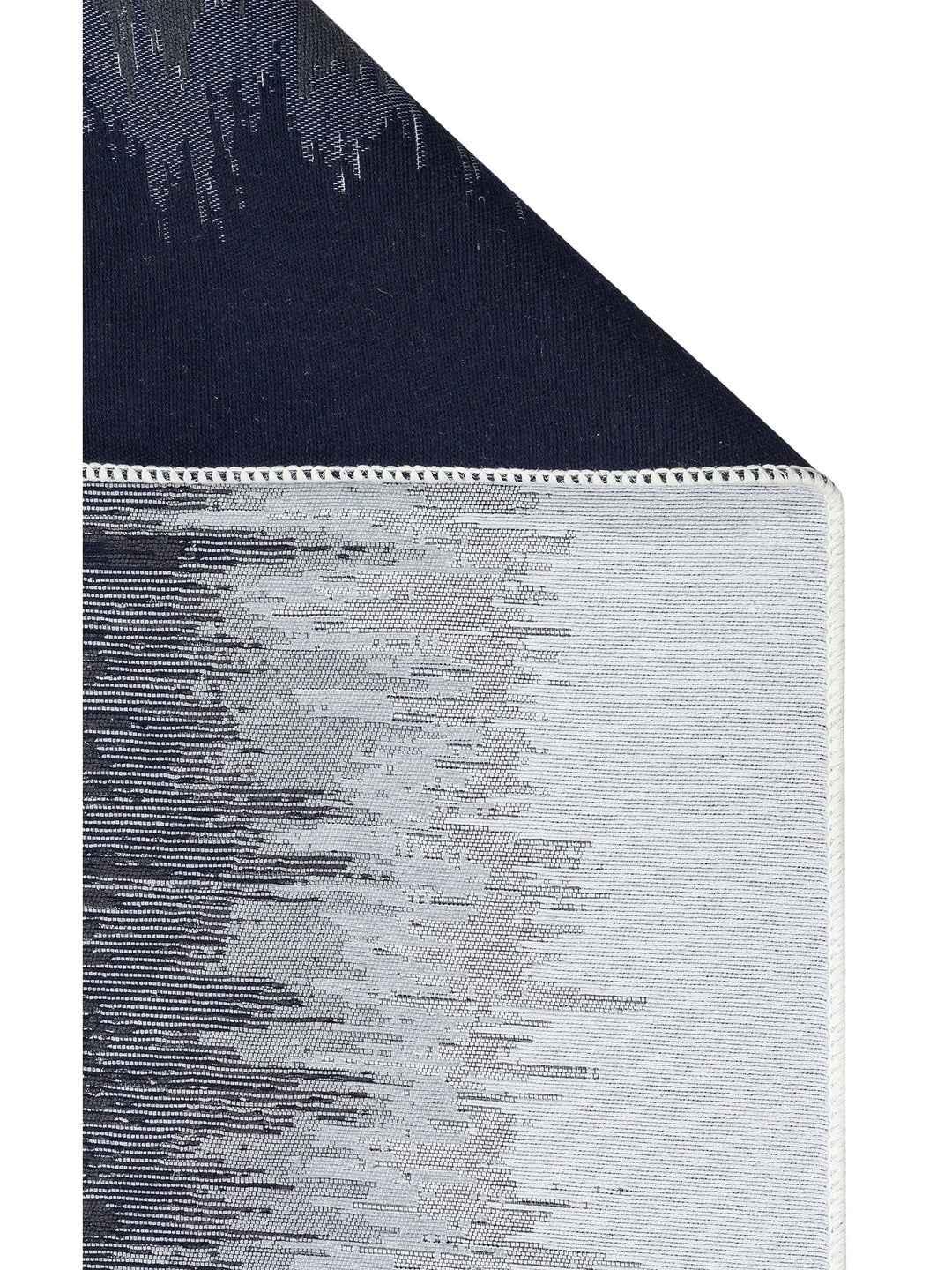 Maya %100 Naturel Pamuk Yıkanabilir Çift Taraflı Oturma Odası Mutfak Koridor Modern Kilim 40BLCKWHI - Carpetdocia