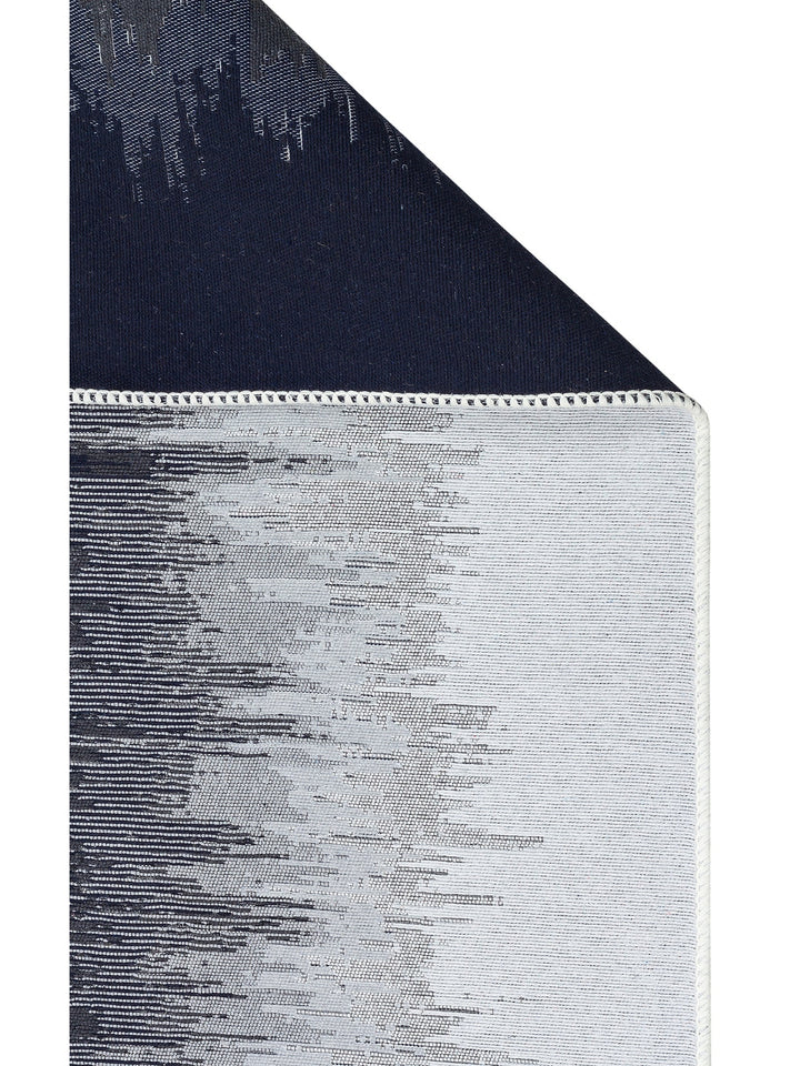 Maya %100 Naturel Pamuk Yıkanabilir Çift Taraflı Oturma Odası Mutfak Koridor Modern Kilim 40BLCKWHI - Carpetdocia