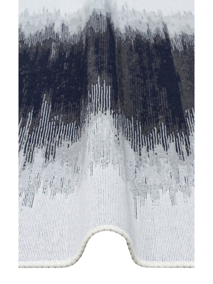 Maya %100 Naturel Pamuk Yıkanabilir Çift Taraflı Oturma Odası Mutfak Koridor Modern Kilim 40BLCKWHI - Carpetdocia