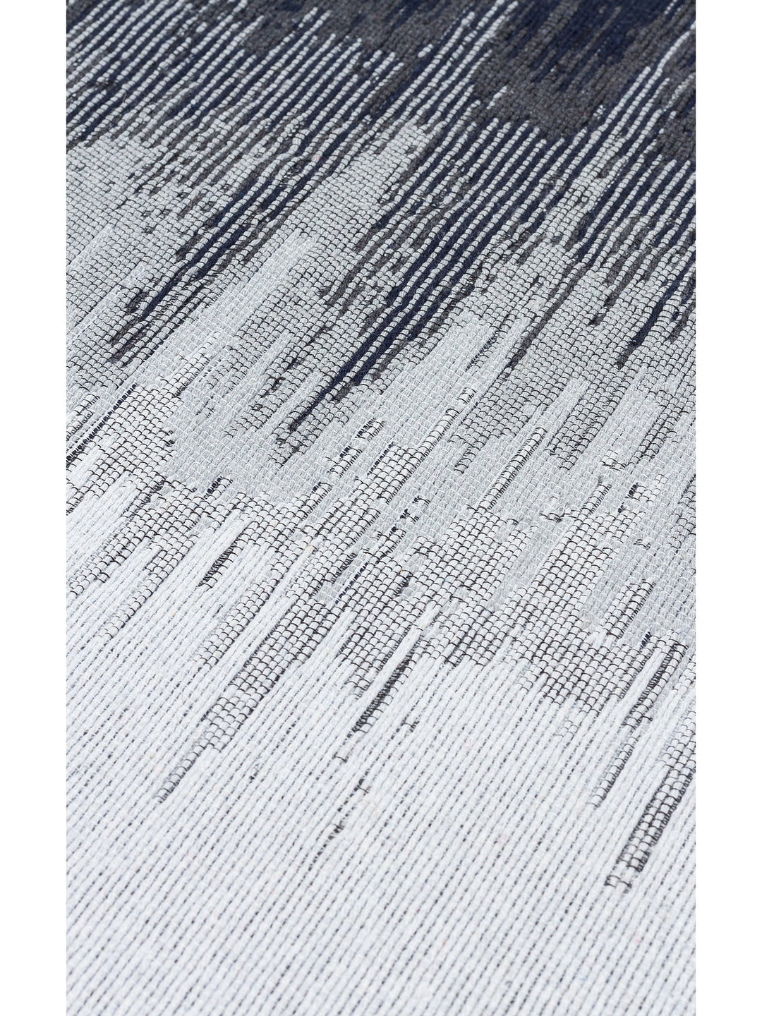 Maya %100 Naturel Pamuk Yıkanabilir Çift Taraflı Oturma Odası Mutfak Koridor Modern Kilim 40BLCKWHI - Carpetdocia