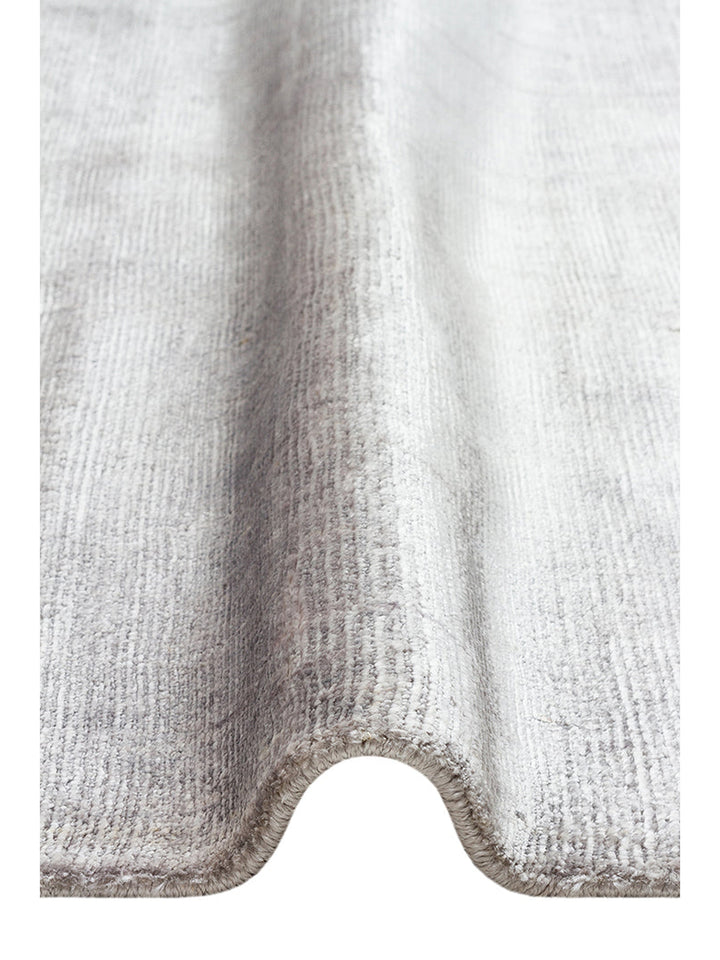 Mulberry Serisi %100 Rayon El Dokuma Parlak Modern Salon Oturma Odası Halı SILVER - Carpetdocia