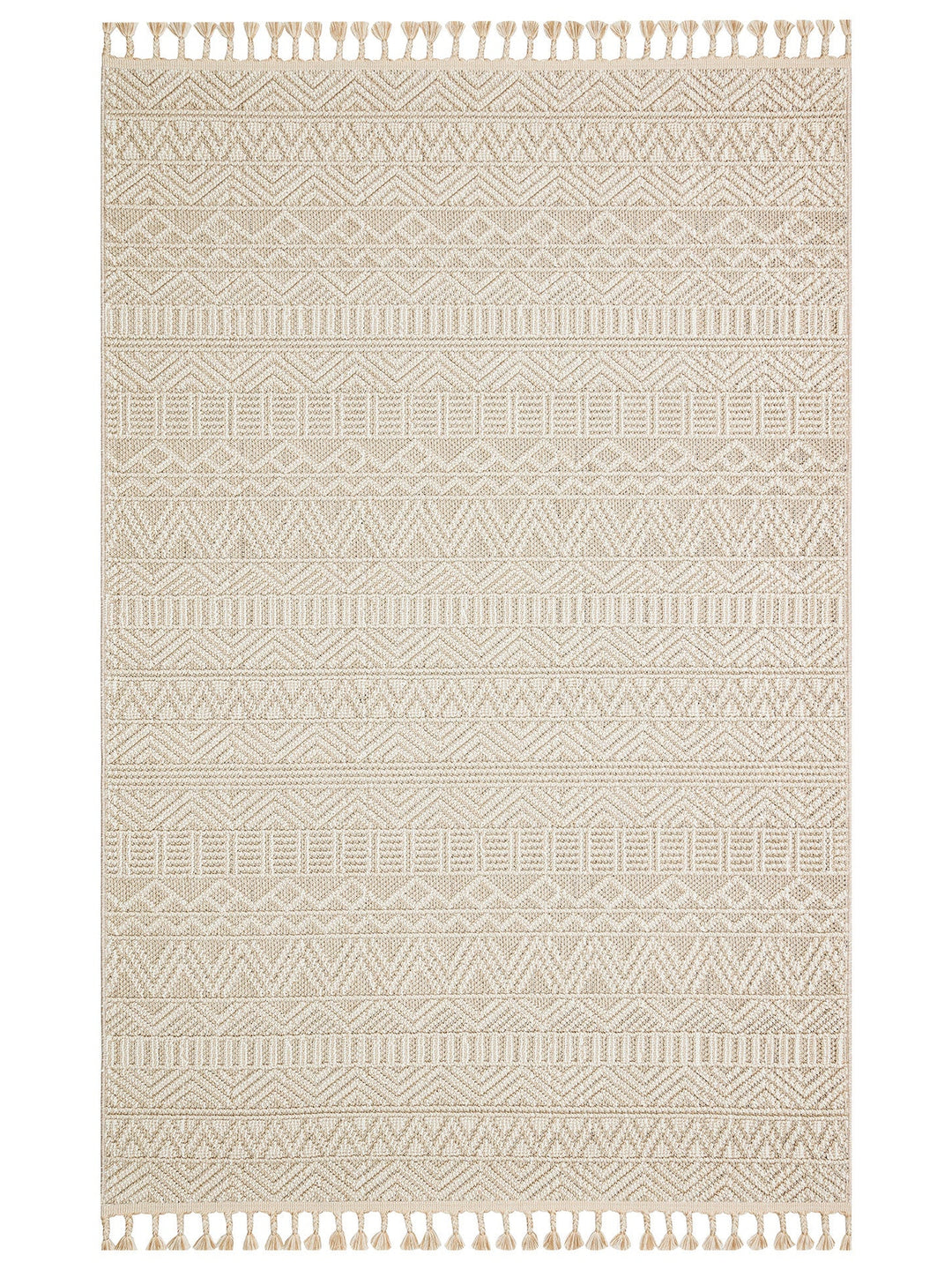 Ole Serisi Hasır Dokuma Oturma Odası Salon Koridor Antre Mutfak Modern İskandinav Halı 14 BEIGE - Carpetdocia