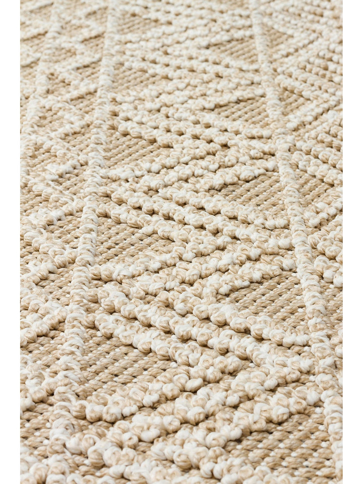 Ole Serisi Hasır Dokuma Oturma Odası Salon Koridor Antre Mutfak Modern İskandinav Halı 14 BEIGE - Carpetdocia