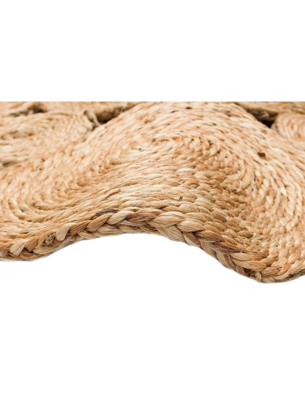 Only Jüt Yuvarlak ve Oval %100 Naturel Oturma Odası Antre Mutfak Balkon El Dokuma Halı CA104NATXW - Carpetdocia