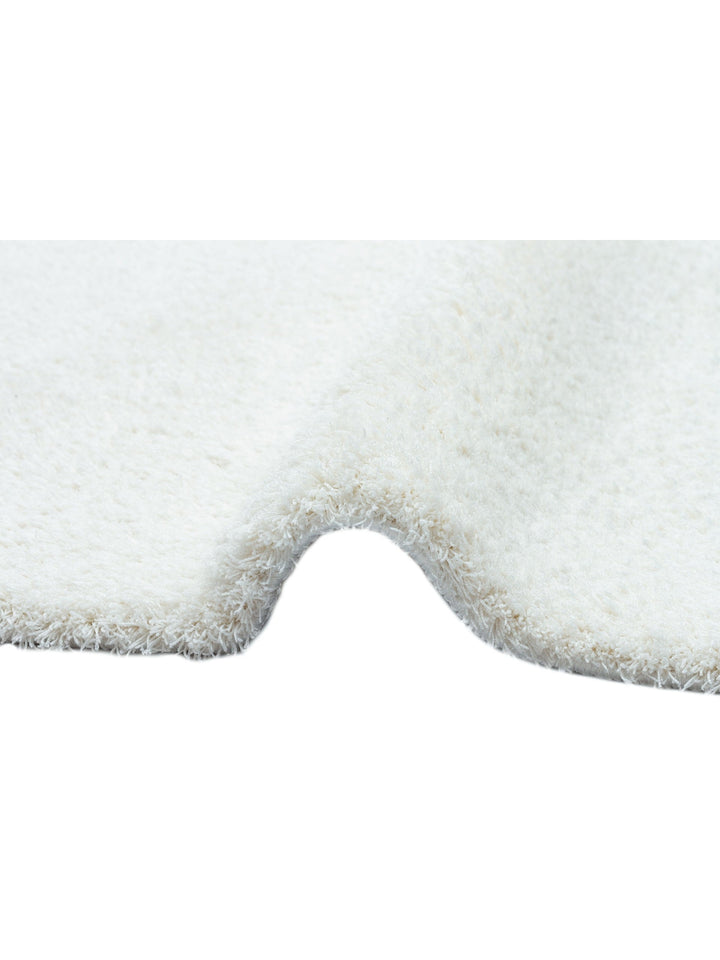 Peluche Hav Toz Vermez Yumuşak Modern Oturma Odası Salon Koridor Pofuduk Shaggy Halı 1006 WHITE - Carpetdocia