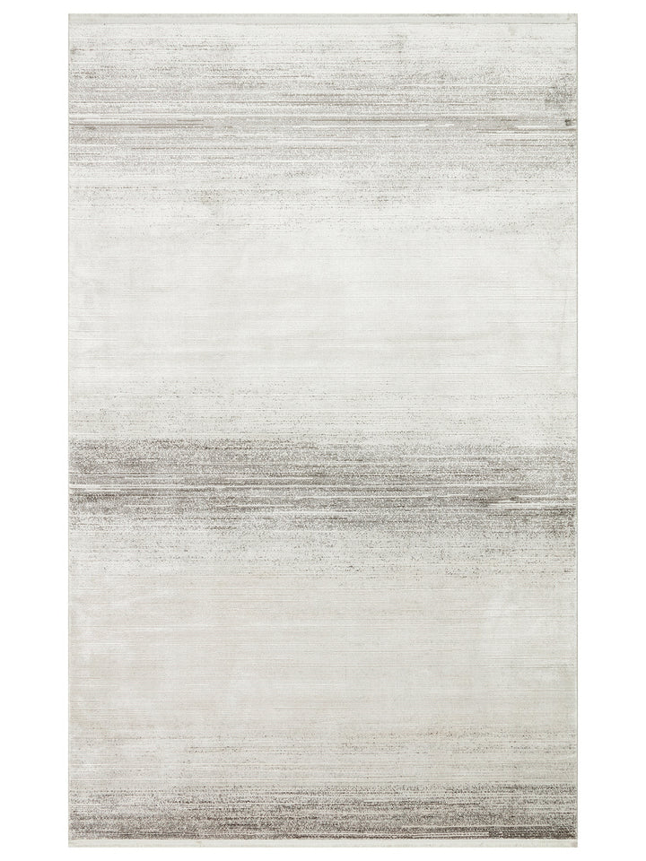 Sahra Serisi Viskon Karışımlı Parlak Şık Salon Halısı 01 CREAM GREY - Carpetdocia