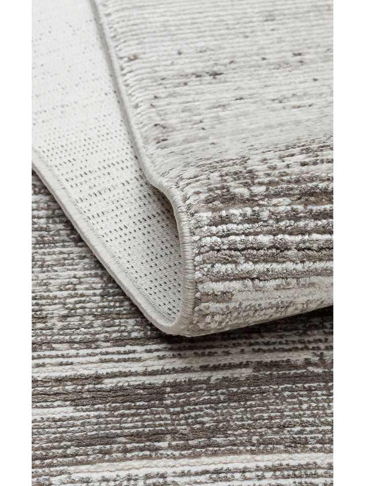 Sahra Serisi Viskon Karışımlı Parlak Şık Salon Halısı 01 CREAM GREY - Carpetdocia