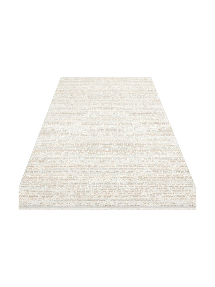 Smooth Yıkanabilir Kaymaz Parlak Oturma Odası Salon Koridor İnce Dokuma Modern Halı 101 BEIGE XW - Carpetdocia