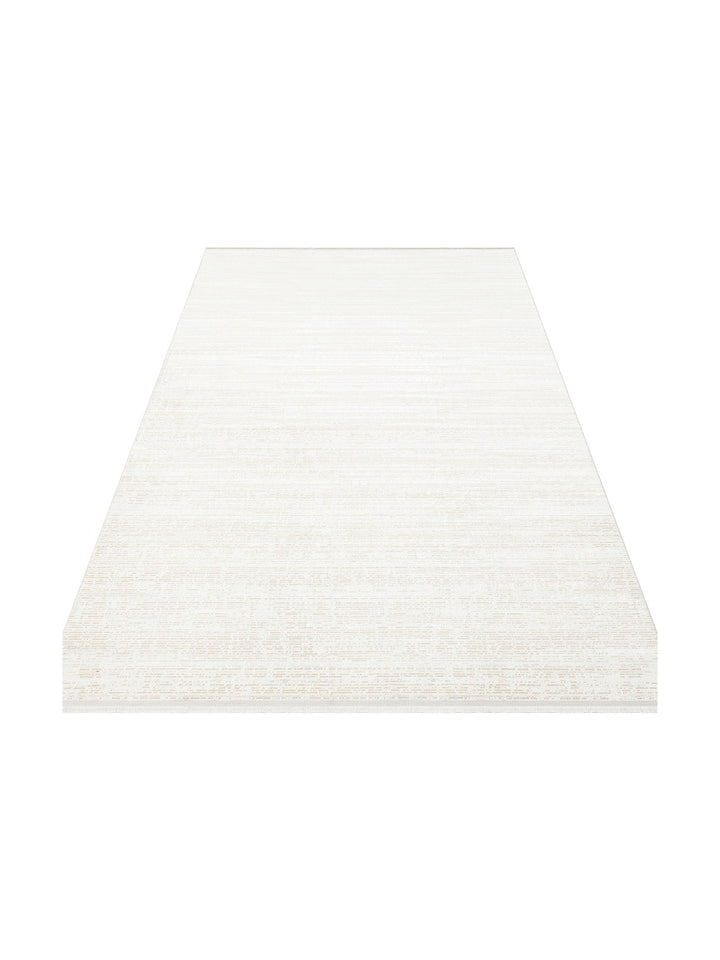 Smooth Yıkanabilir Kaymaz Parlak Oturma Odası Salon Koridor İnce Dokuma Modern Halı 101 BEIGE XW - Carpetdocia