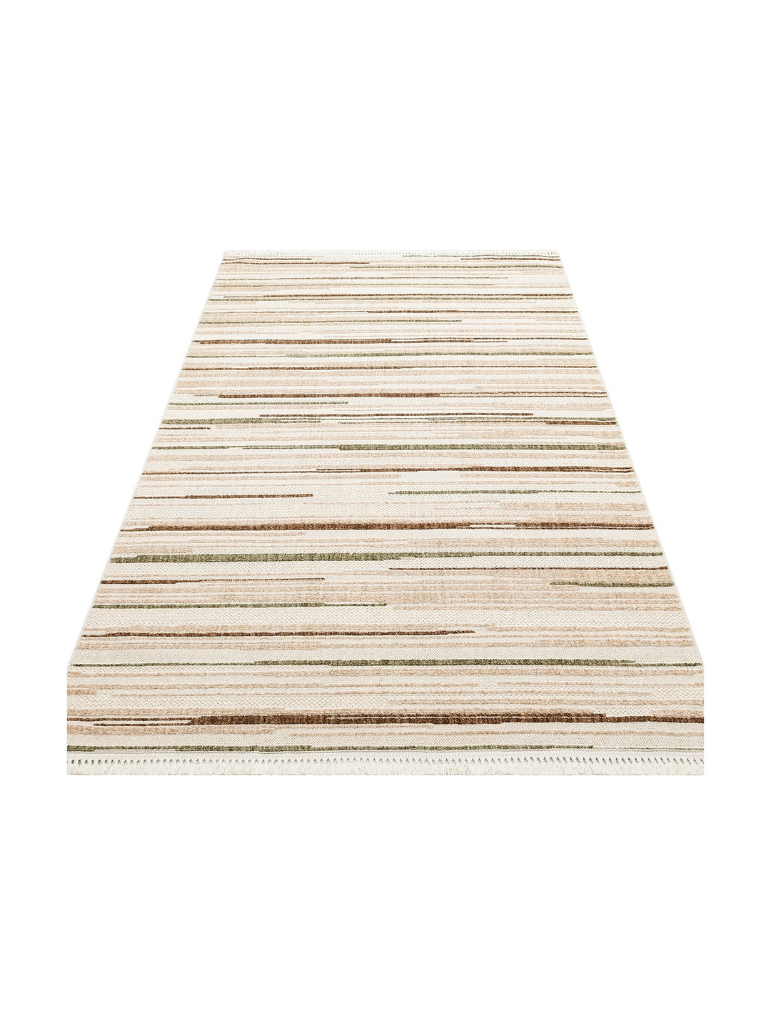 Style Hav Toz Vezmez Yumuşak Dokulu Oturma Odası Salon Koridor Antre Modern Halı 01 GREEN BROWN - Carpetdocia