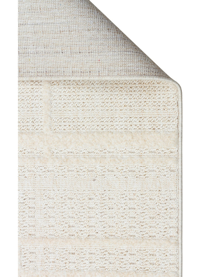 Style Hav Toz Vezmez Yumuşak Dokulu Oturma Odası Salon Koridor Antre Modern Halı 03 WHITE - Carpetdocia