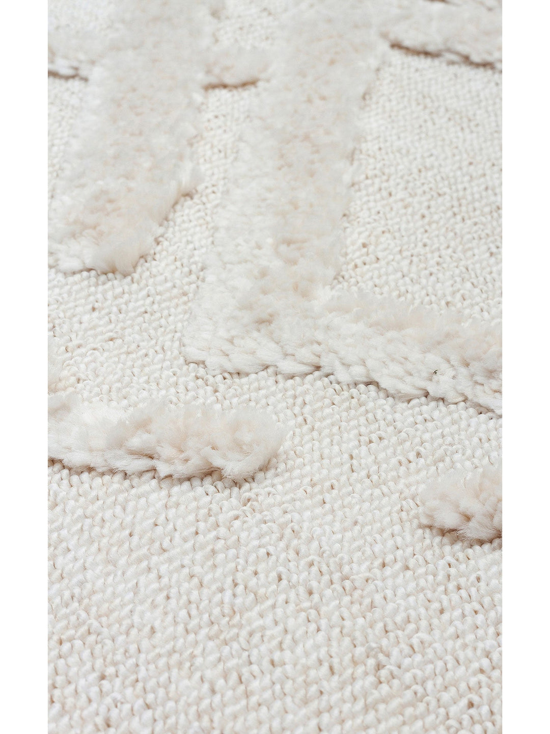 Tabasco Serisi Etnik Desenli Oturma Odası Salon Koridor Antre Modern İskindinav Halı TAB 03 WHITE - Carpetdocia