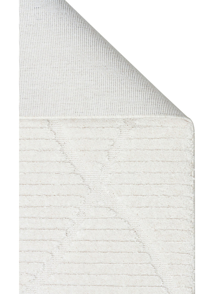Tabasco Serisi Etnik Desenli Oturma Odası Salon Koridor Antre Modern İskindinav Halı TAB 07 WHITE - Carpetdocia
