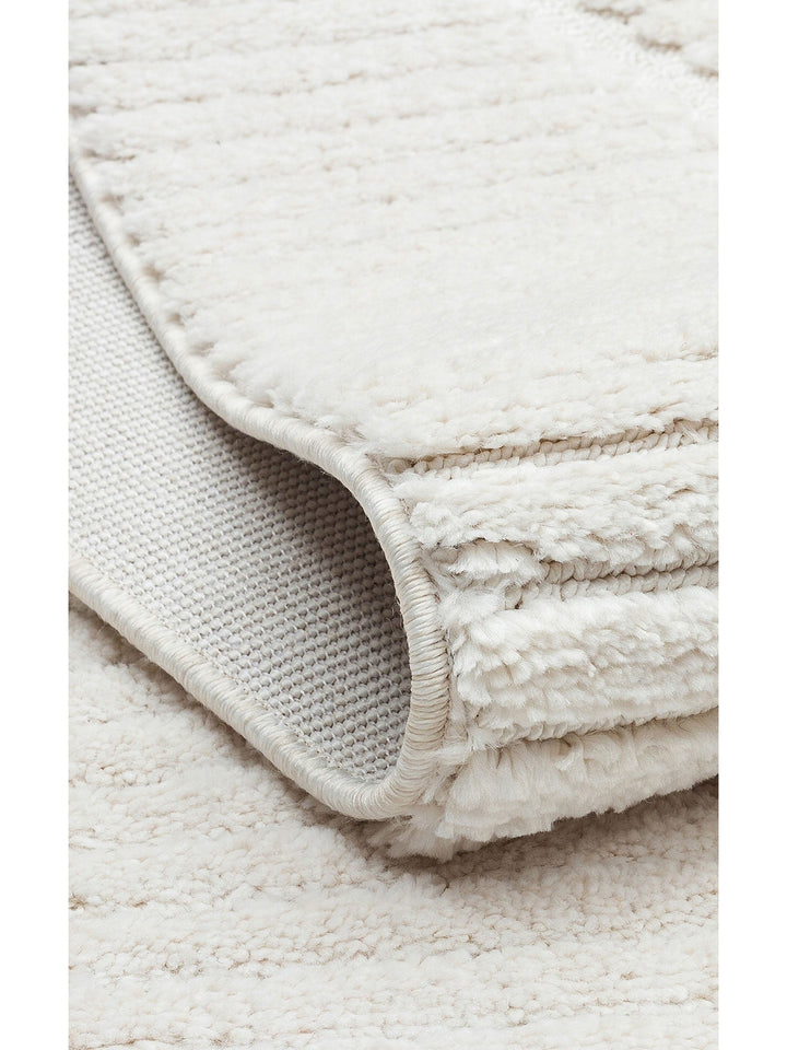 Tabasco Serisi Etnik Desenli Oturma Odası Salon Koridor Antre Modern İskindinav Halı TAB 07 WHITE - Carpetdocia
