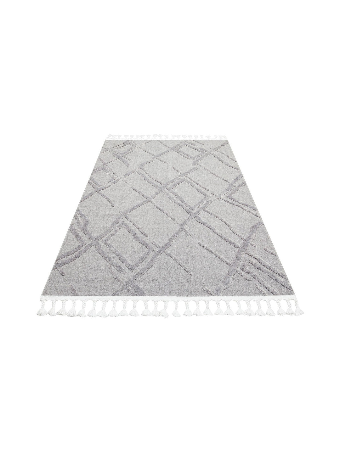 Tabasco Serisi Etnik Desenli Oturma Odası Salon Koridor Modern İskindinav Halı 03 GREY - Carpetdocia