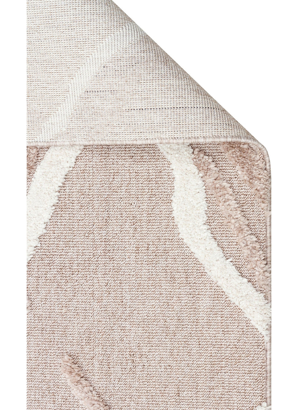 Tabasco Serisi Etnik Desenli Oturma Odası Salon Koridor Modern İskindinav Halı TAB 03 BEIGE WHITE - Carpetdocia