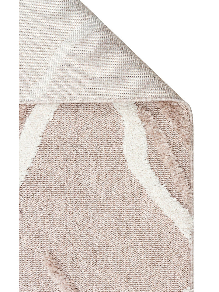 Tabasco Serisi Etnik Desenli Oturma Odası Salon Koridor Modern İskindinav Halı TAB 03 BEIGE WHITE - Carpetdocia