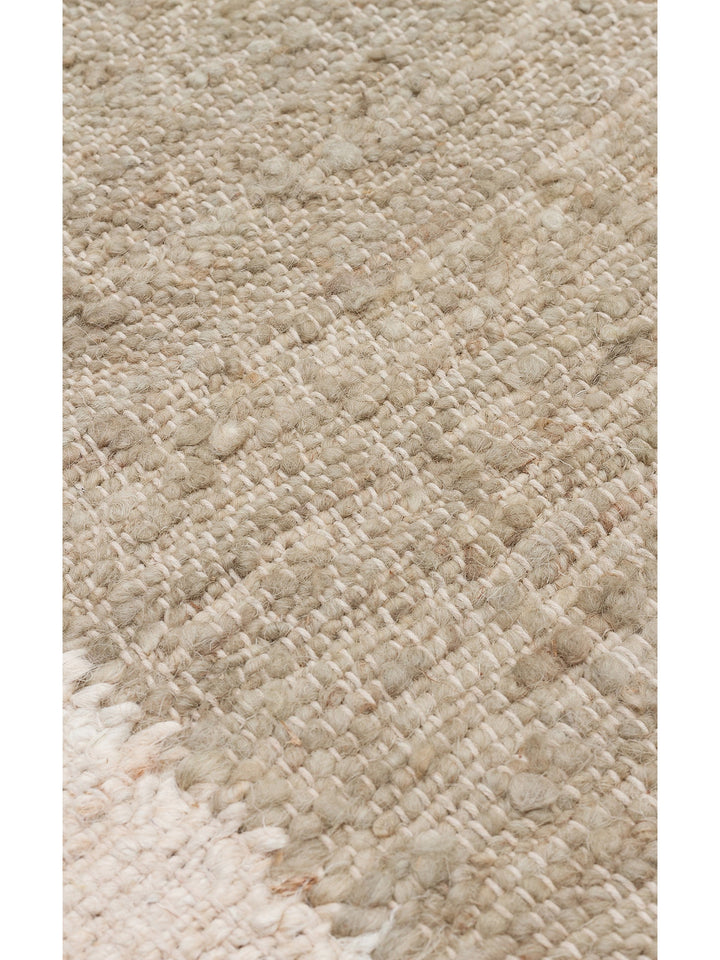 Urumchi %100 Naturel Yün Jüt Karışımı Oturma Odası Salon Koridor Mutfak El Dokuma Halı 01 MINT CREAM - Carpetdocia