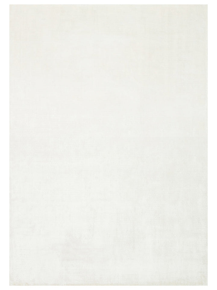 Victoria Serisi %100 Naturel Viskon El Dokuma Sade Modern Salon Oturma Odası Yatak Odası Halı WHITE - Carpetdocia