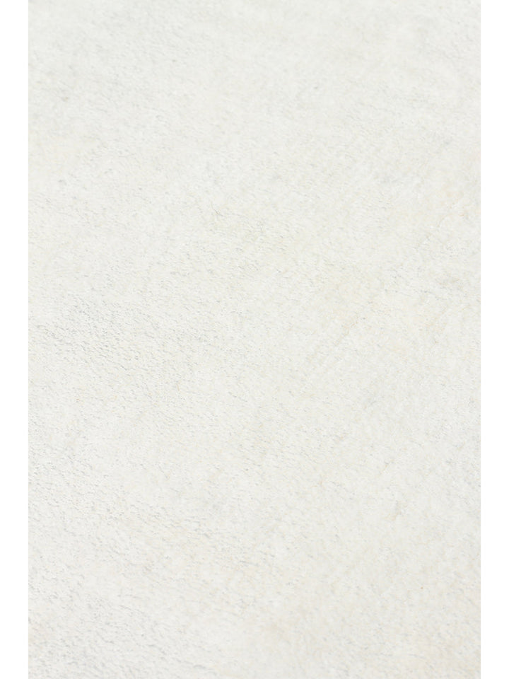 Victoria Serisi %100 Naturel Viskon El Dokuma Sade Modern Salon Oturma Odası Yatak Odası Halı WHITE - Carpetdocia