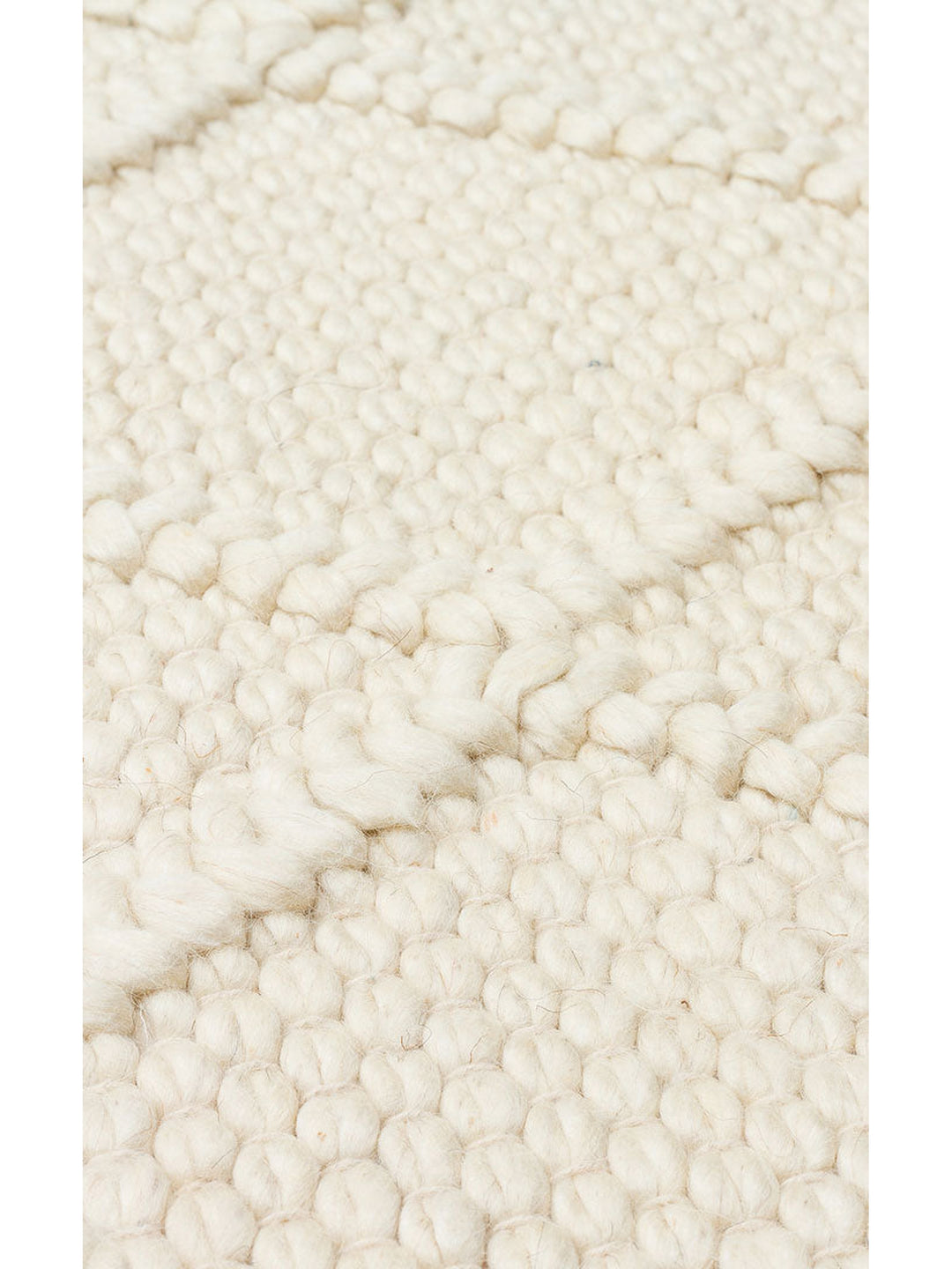 Woolstar %100 Naturel Kazak Desenli Salon Oturma Odası Koridor Antre El Dokuma Örgü Halı DIAMONDCREM - Carpetdocia