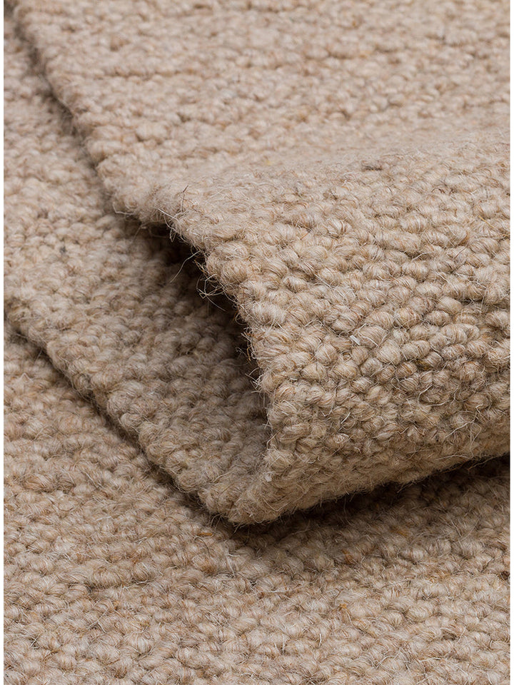 Agra Serie handgeknüpfter Teppich aus Wolle, Polyester und Baumwollmischung BEIGE