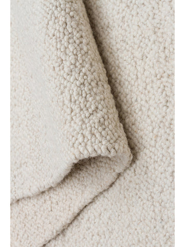 Agra Series Wool Polyester and Cotton Blend Handwoven Rug IVORY