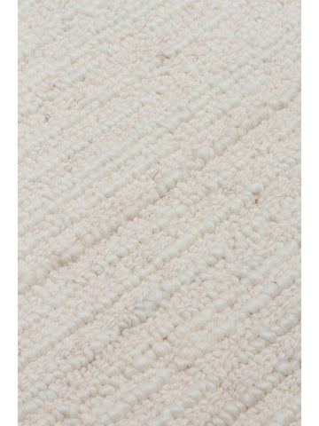 Barcelona Series Wool and Cotton Blend Handwoven Rug IVORY