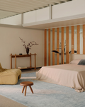 Tappeto Brasilia TENCEL™ Speciale Telaio Nero, Moderno, Semplice, Elegante, Realizzato a Mano, PLAIN SKY BLUE