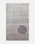 Tapis Uşak TENCEL™ 08GREY Naturel à 100 % avec Brillance Spéciale, Fait Main sur des Métiers à Tisser Spéciaux Çırağan