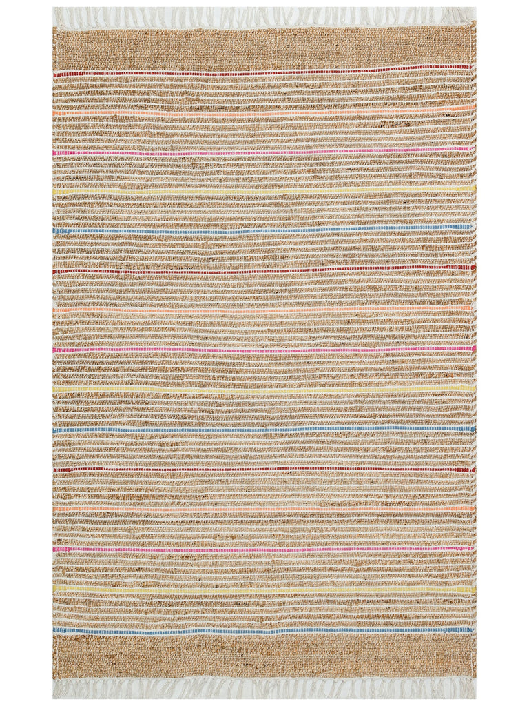 Crown Jüt %100 Naturel Tapis à la Main en Chanvre pour Salon, Couloir, Entrée, Cuisine, Balcon 05 NAT.MULTY