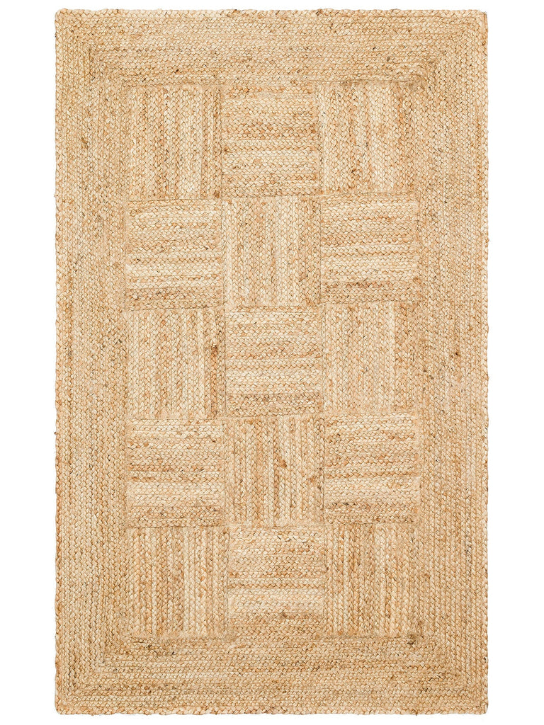 Crown Jüt %100 Naturel Tapis à la Main en Chanvre pour Salon, Couloir, Entrée, Cuisine, Balcon 06 NATURAL XW