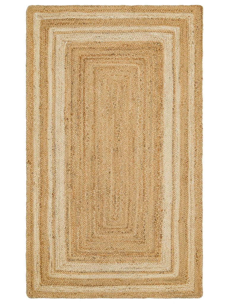 Crown Jüt %100 Naturel Tapis à la Main en Chanvre pour Salon, Couloir, Entrée, Cuisine, Balcon 10 NATURALWHIXW