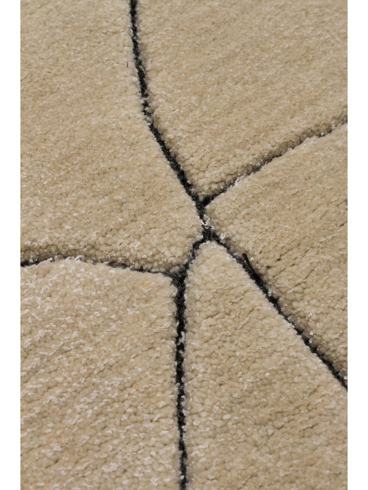 Dakar Series Wool Rayon and Polyester Blend Handwoven Rug BEIGE