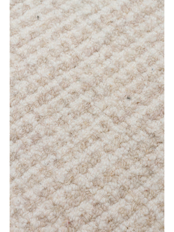 Dublin Series Wool and Cotton Blend Handwoven Rug NATURAL