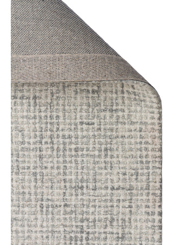 Dublin Series Wool and Cotton Blend Handwoven Rug SILVER