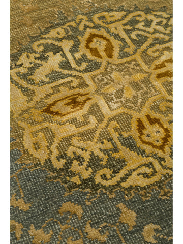 El dokuma Hindistan Jaipur halı Mineral Gri 198x295 cm doku yakın çekim detay