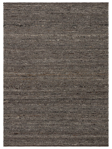 Jakarta Series Wool Polyester and Cotton Blend Handwoven Rug ANTHRACITE