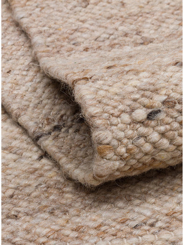 Jakarta Series Wool Polyester and Cotton Blend Handwoven Rug BEIGE