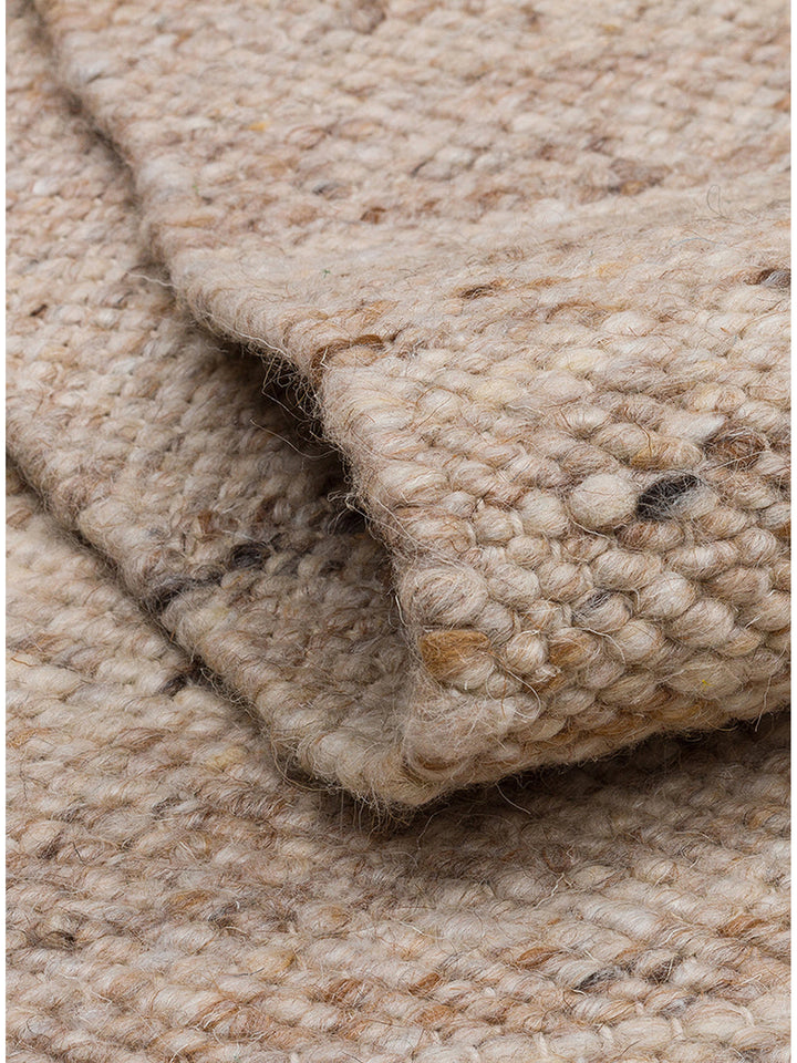 Jakarta Series Wool Polyester and Cotton Blend Handwoven Rug BEIGE
