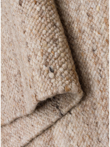 Jakarta Series Wool Polyester and Cotton Blend Handwoven Rug BEIGE