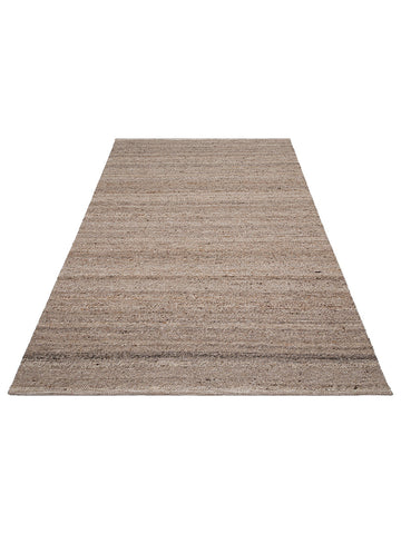 Jakarta Series Wool Polyester and Cotton Blend Handwoven Rug DARK STONE