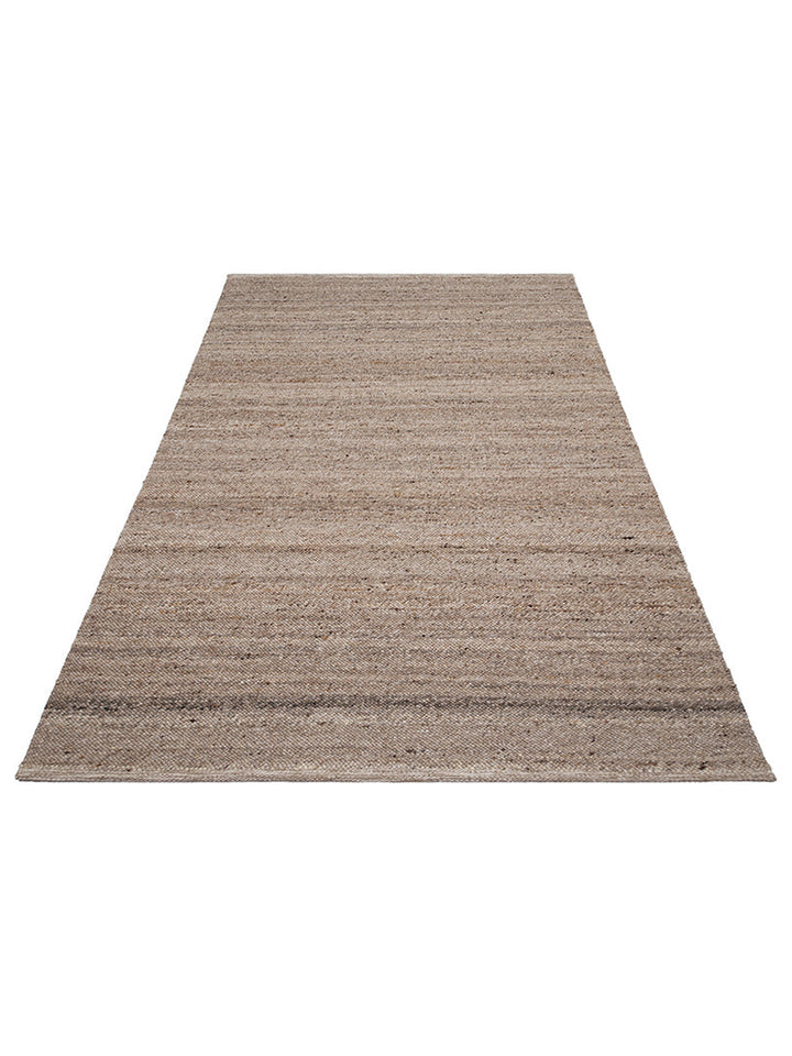 Jakarta Series Wool Polyester and Cotton Blend Handwoven Rug DARK STONE