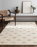 Tapis tricoté fait main pour salon, couloir, entrée à motif kazak 100 % laine naturelle Woolstar JD 06 NAT