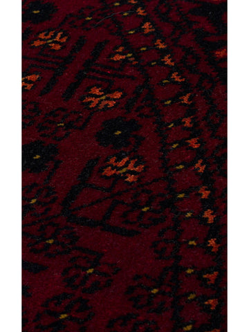 Kabil Afgan Desenli El Emeğiyle Özel Tezgahlarda Üretilen TENCEL™ Uşak Halısı 960 RED Q - Carpetdocia
