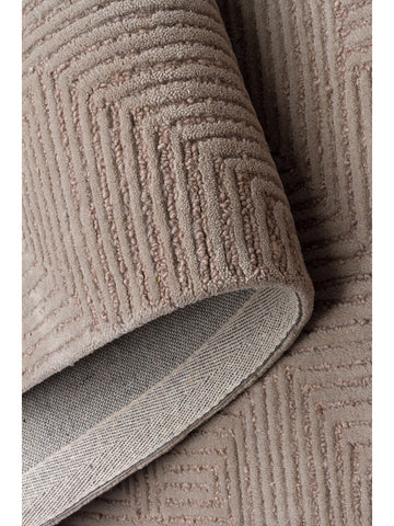 Milano Series Wool and Cotton Blend Handwoven Rug GREY